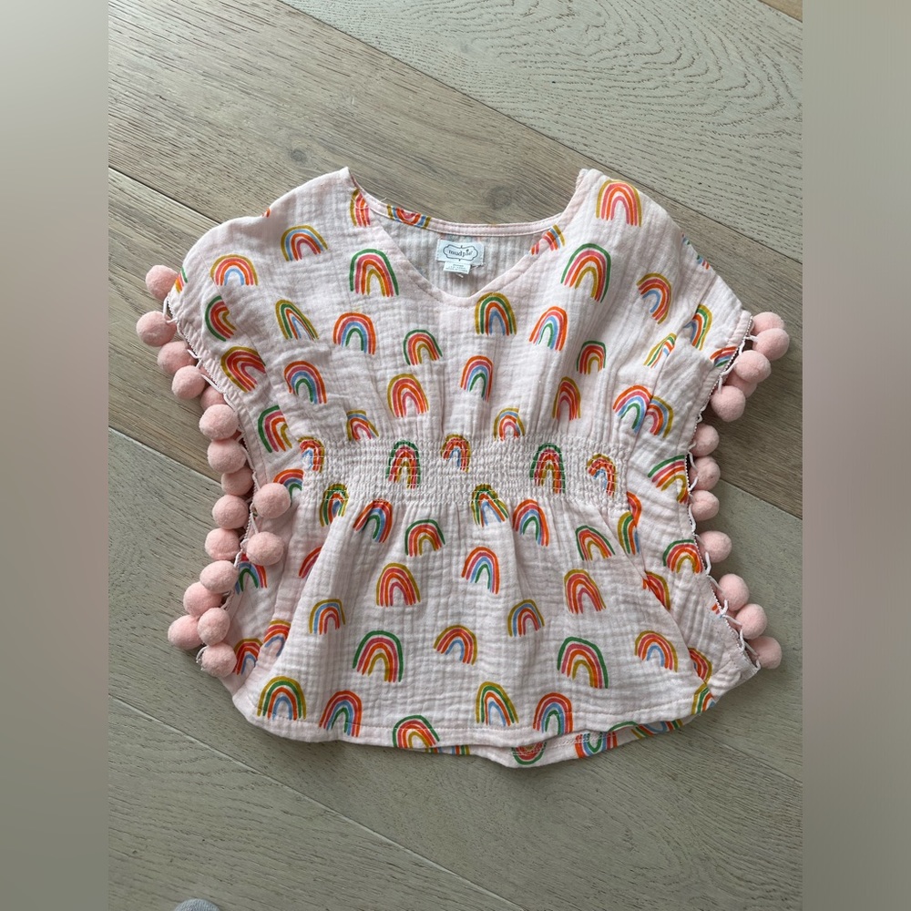 Baby girl swim cover up poncho